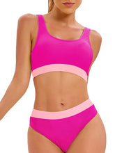 Contrast Color Bikini Set Women Backless Split Swimsuit Holiday Bathing Suit Summer Two-pieces Beachwear Bikini