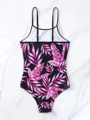 Shoulder Strap Women One Piece Print Swimsuit Swimwear Lady Bathers Bathing Swimming Swim Bodysuit Beachwear