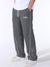 European American High Street Embroidered Pants for Men's Sports and Casual Trousers