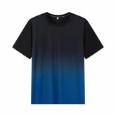 Men's Gradient T-shirt Plus Size 7XL 110-175KG Loose Short Sleeve Tees Men Fashion Round Collar Leisure Oversized Tops