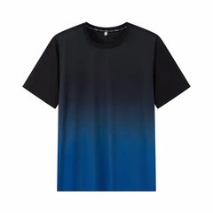 Men's Gradient T-shirt Plus Size 7XL 110-175KG Loose Short Sleeve Tees Men Fashion Round Collar Leisure Oversized Tops