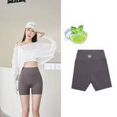Summer Seamless Elastic Thin Sharkskin Shorts Women High Waist Tight Mini Shorts Sport Fitness Biker Safety Shorts