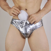 Push Up Padded Mens Swim Briefs with Removable Sponge Pads or As Swimwear Men Swimsuit Trunk Swim Sunga Slip Beach Shorts