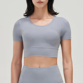Nylon Gym Bra Top Women Yoga Sport Shirts Crop Top Tight Elastic Breathable Chest Pad Removable Women's Clothing 6 Colors