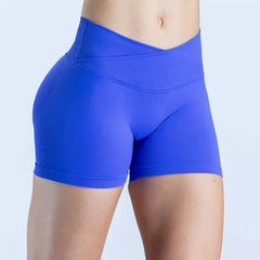 Vision Shorts 4.5" Gym Clothes Women Seamless Leggings Waist Cross Fitness Scrunch Booty Tights Running Cycling Shorts XP126