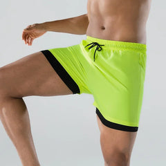 Adult Loose-Fit Flat Angle Swimming Pants for Men Quick Dry Beach Pants Anti-Awkward Double Layer Design