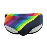Swimwear Boy Rainbow Print Swimsuit Sexy Swimming Trunks Men's Low Waist Swim Briefs Push Up Cup Beach Shorts Wear