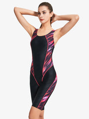 Boy Leg Swimwear Women One Piece Swimsuits Sports Bodysuit Women's Rash Guard Racerback Swimming Suit Beachwear