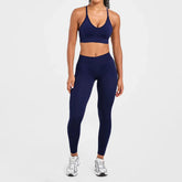 Seamless Yoga Set Gym Suits With Shorts Crop Top Bra Women's Pants 2 Pieces Set Running Workout Outfit Fitness Clothing