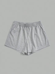 Plus Size Women's Elastic Waist Biker Shorts 3 Piece Running Workout Yoga Shorts Best for Summer Polyester
