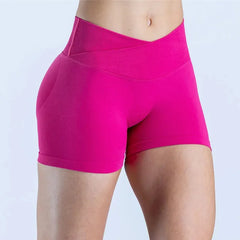 Vision Shorts 4.5" Gym Clothes Women Seamless Leggings Waist Cross Fitness Scrunch Booty Tights Running Cycling Shorts XP126