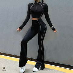 Women Flare Yoga Pant Bell-bottoms Lifting Dance High Waist Tights Sport Pants Gym Running Breathable Fitness Leggings