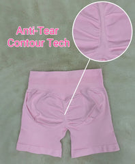 Recoil 5" Anti-Tear Scrunch Tech Booty Gym Yoga Sport Shorts Active Fitness Contour Shorts Workout Shorts for Women