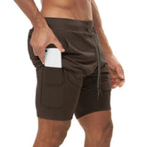 M-5XL Jogger Shorts Oversized Men 2 In 1 Short Pant Gyms Fitness Built-in Pocket Quick Dry Running Shorts Man Athletic Shorts