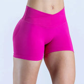 Vision Shorts 4.5" Gym Clothes Women Seamless Leggings Waist Cross Fitness Scrunch Booty Tights Running Cycling Shorts XP126