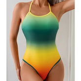 Summer Print One Piece Swimsuits Closed Women Swimwear Push Up Swimming Wear Body Bathing Suits Beachwear Pool Bather