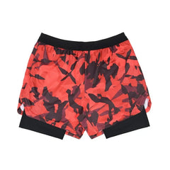 Men's Running Shorts Double-deck Fitness Sport Jogging Short Pants Sportwear Bodybuilding Workout Shorts Training Gym Shorts Men