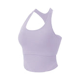 Yoga Crop Tops Racer Back Gym Bras Waist Slim Strap Fitness Vest Gym Crops Sports Tops Active Wear Golf Top