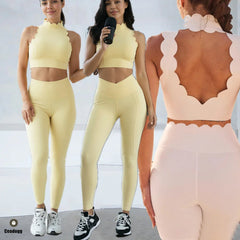 2PCS Yoga Set Women Gym Sportswear Sport Bra Beauty Back Workout Tops High Waist Yoga Pants Hip Lift Gym Leggings