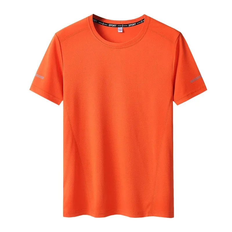 Men's Quick-Drying T-shirt, Extra Large Half-Sleeve TShirt , Loose Fitness Casual T shirt, XL-9XL, 90-150kg