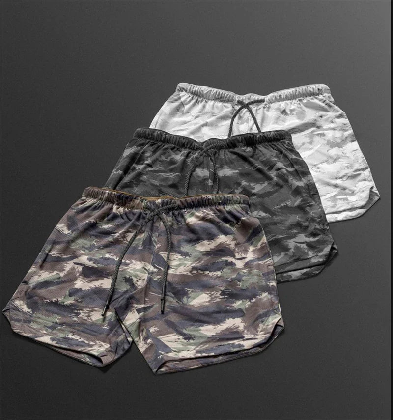 Camouflage Running Shorts Men Gym Fitness Sports Shorts Quick Dry Swim Beach Shorts Jogging Training Short Pants Male Sweatpants