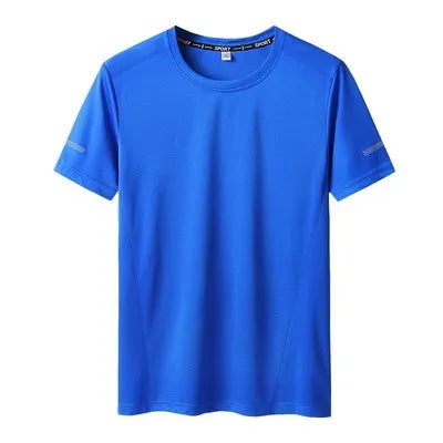 Men's Quick-Drying T-shirt, Extra Large Half-Sleeve TShirt , Loose Fitness Casual T shirt, XL-9XL, 90-150kg