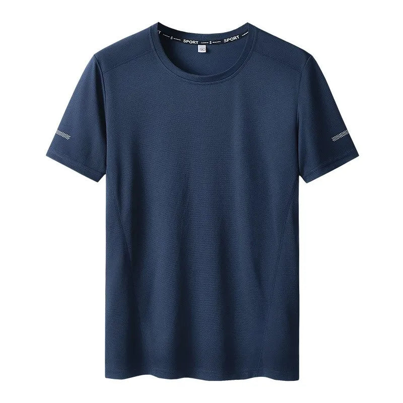 Men's Quick-Drying T-shirt, Extra Large Half-Sleeve TShirt , Loose Fitness Casual T shirt, XL-9XL, 90-150kg