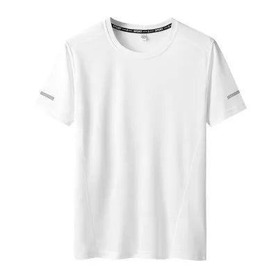 Men's Quick-Drying T-shirt, Extra Large Half-Sleeve TShirt , Loose Fitness Casual T shirt, XL-9XL, 90-150kg