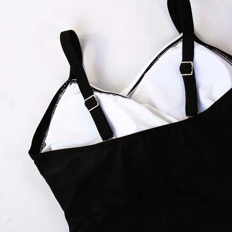 One-piece Large Size Swimwear With Push Up Women Plus Size Swimsuit Closed Body Female Bathing Suit For Pool Beach Wear