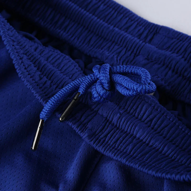 Basketball Shorts Fitness Men Mesh Breathable Outdoor Running Sports Training Sweatpants Pocket Patchwork Loose Beach Short