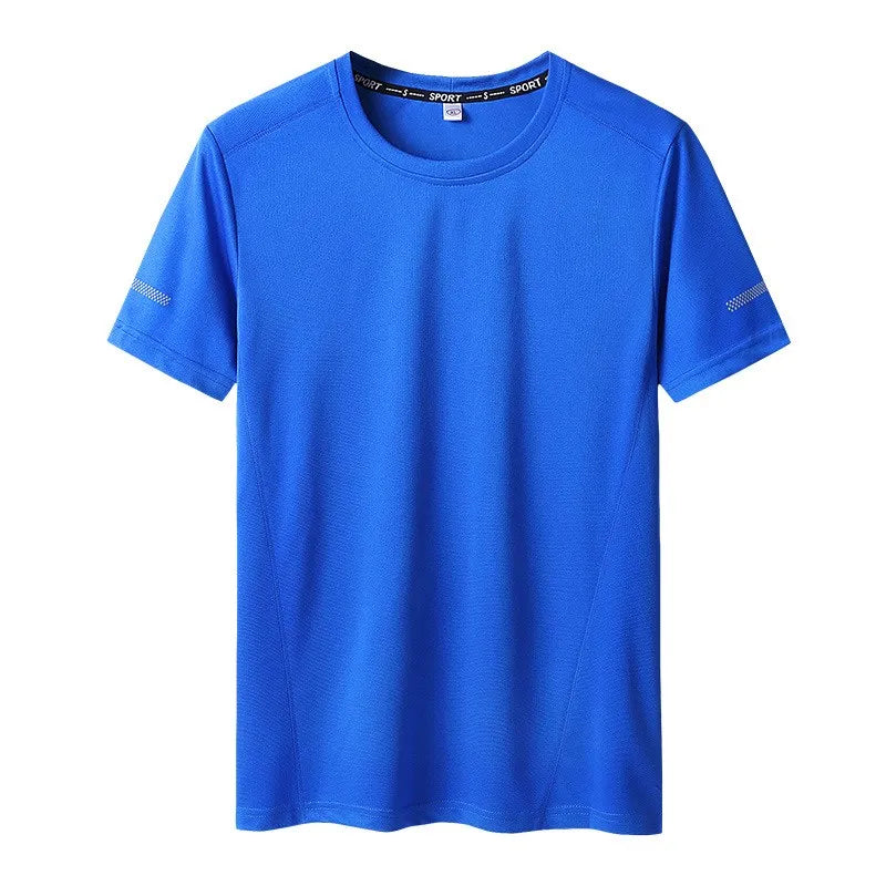 Men's Quick-Drying T-shirt, Extra Large Half-Sleeve TShirt , Loose Fitness Casual T shirt, XL-9XL, 90-150kg