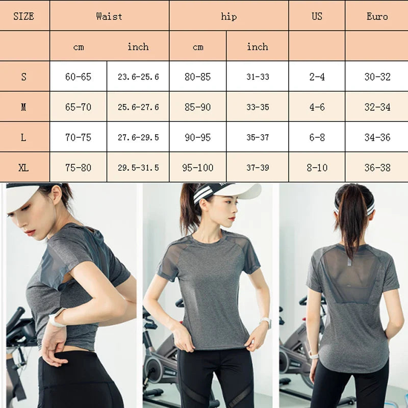 Aiithuug Mesh Breathable Back Yoga Short Sleeve Workout Shirt Running Shirt Athletic Tee Top Women Gym Short-Sleeve Lightweight