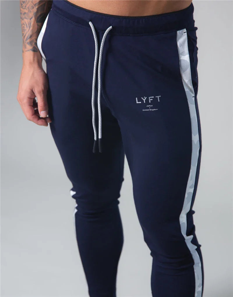 JP&UK Cotton Gym Pants Men Slim Fit Running Jogging Pants Mens Bodybuilding Sweatpants Training Sport Pants Fitness Trousers