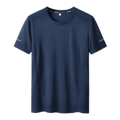 Men's Quick-Drying T-shirt, Extra Large Half-Sleeve TShirt , Loose Fitness Casual T shirt, XL-9XL, 90-150kg