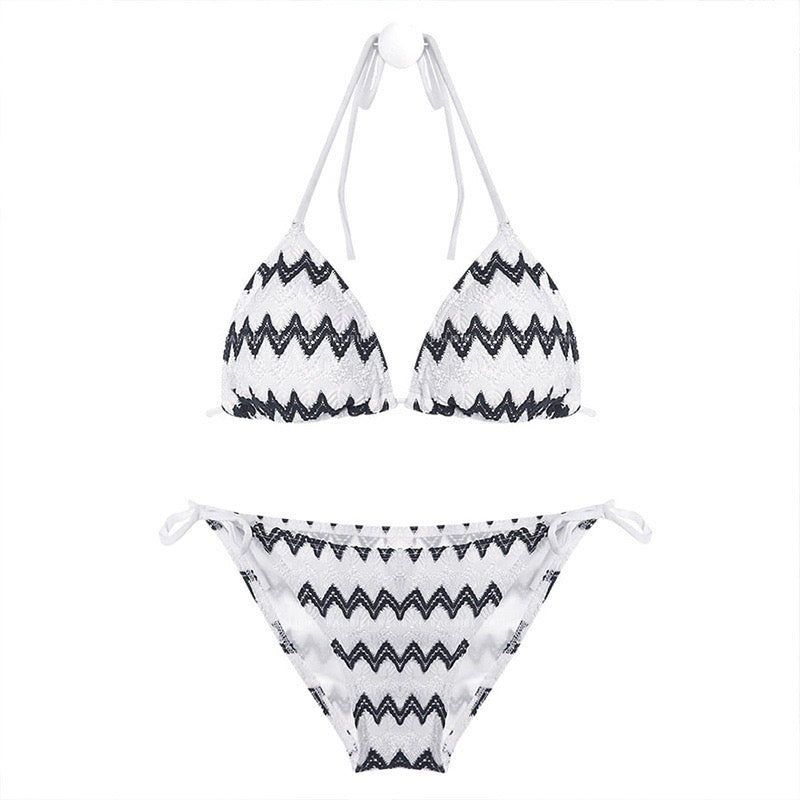 Black and White Wave Bikini