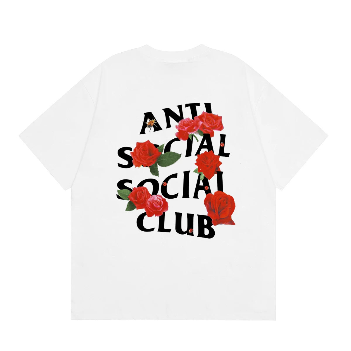 Anti Social Social Club Rose Red Logo T-Shirt - White