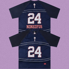 Trapstar "NONEOFUS" Raglan Football Jersey - Navy/White