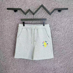 Chrome Hearts Light Gray Multi-Color Cross Logo Sweatshorts
