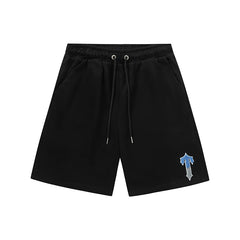 Trapstar Irongate Arch Small T Sweat Shorts - Black/Blue
