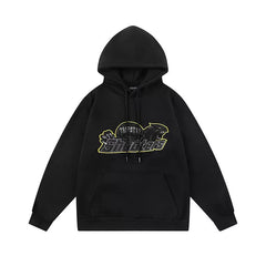 Trapstar Style Autumn/Winter Yellow-Trim Shooters Hoodie - Black