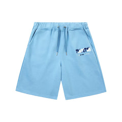 Trapstar Graffiti Logo Sweat Shorts - Sky Blue