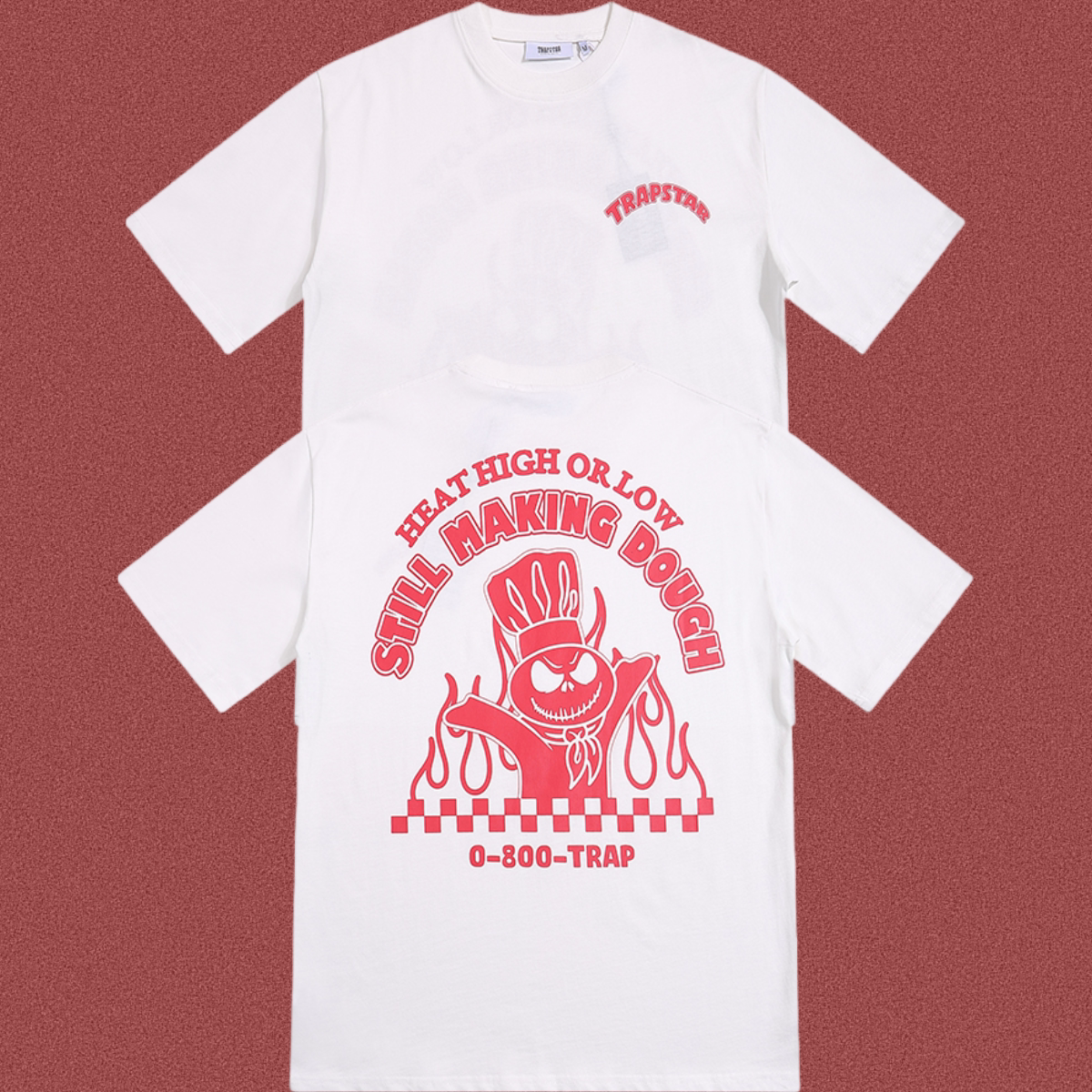 Trapstar "Still Making Dough" Graphic Tee - White/Red