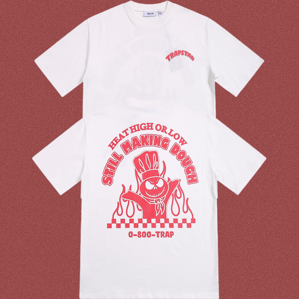 Trapstar "Still Making Dough" Graphic Tee - White/Red