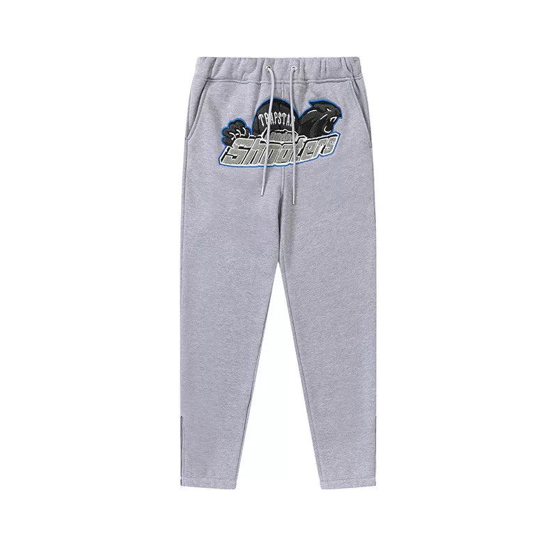 Trapstar Style Autumn/Winter Blue & Black Shooters Sweatpants - Heather Grey