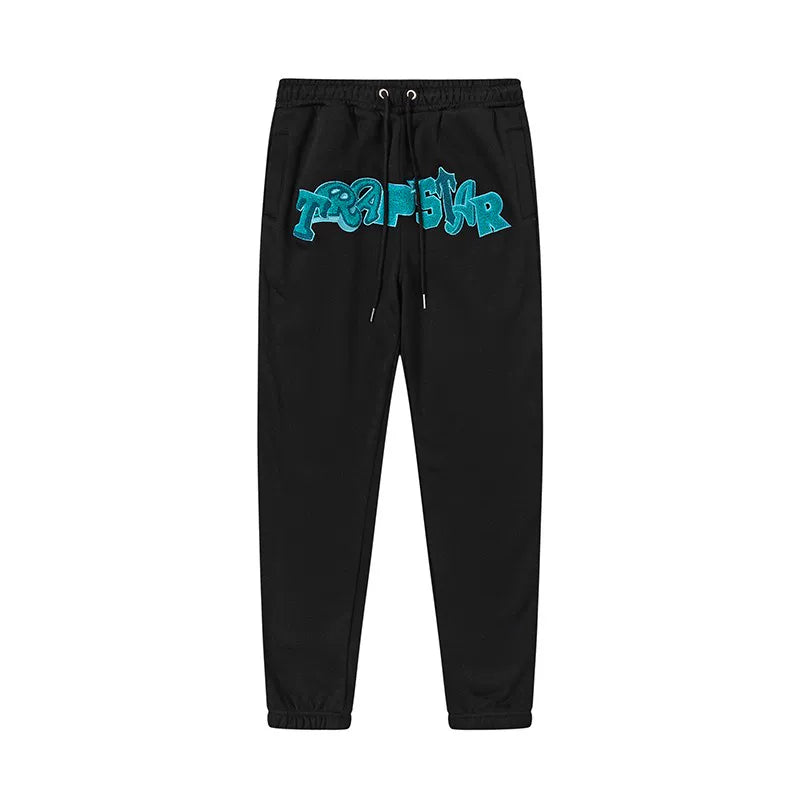 Trapstar Style Autumn/Winter Teal & Blue Gradient Sweatpants - Black
