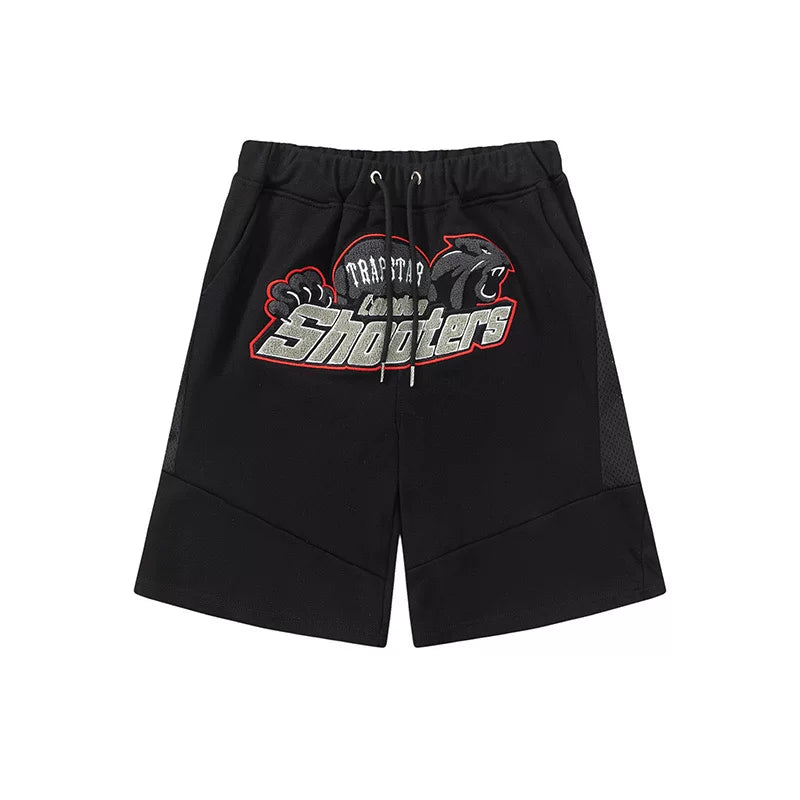 Trapstar London Shooters Panther Patch Sweat Shorts - Black