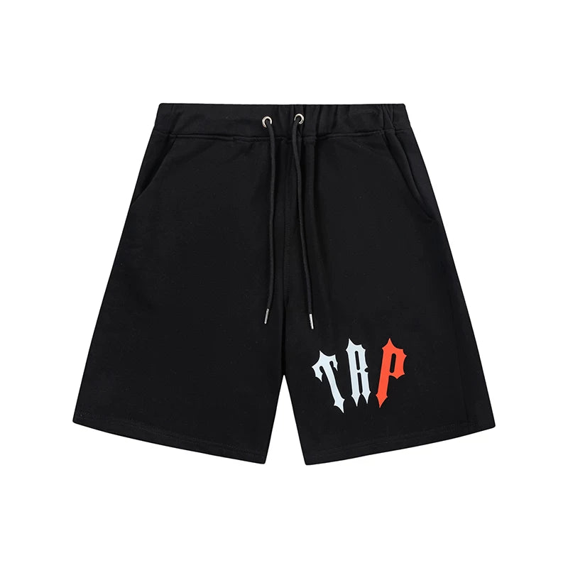 Trapstar Gothic Arch TRP Lower Leg Sweat Shorts - Black