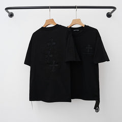 Chrome Hearts Tonal Element Monogram Short Sleeve T-Shirt (Black)