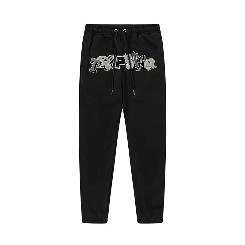Trapstar Style Autumn/Winter Camo Patchwork Sweatpants - Black