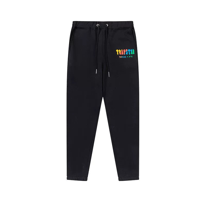Trapstar Style Autumn/Winter Hip-Print Casual Sweatpants - Black